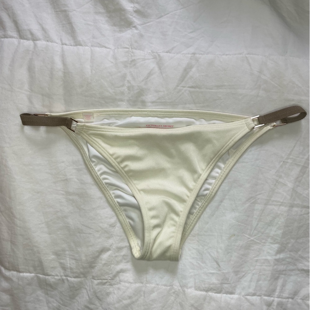 Cream and tan/brown bikini bottoms Victorias Secret